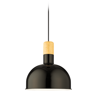 Dominica loftslampe i sort og træ fra Design by Grönlund.